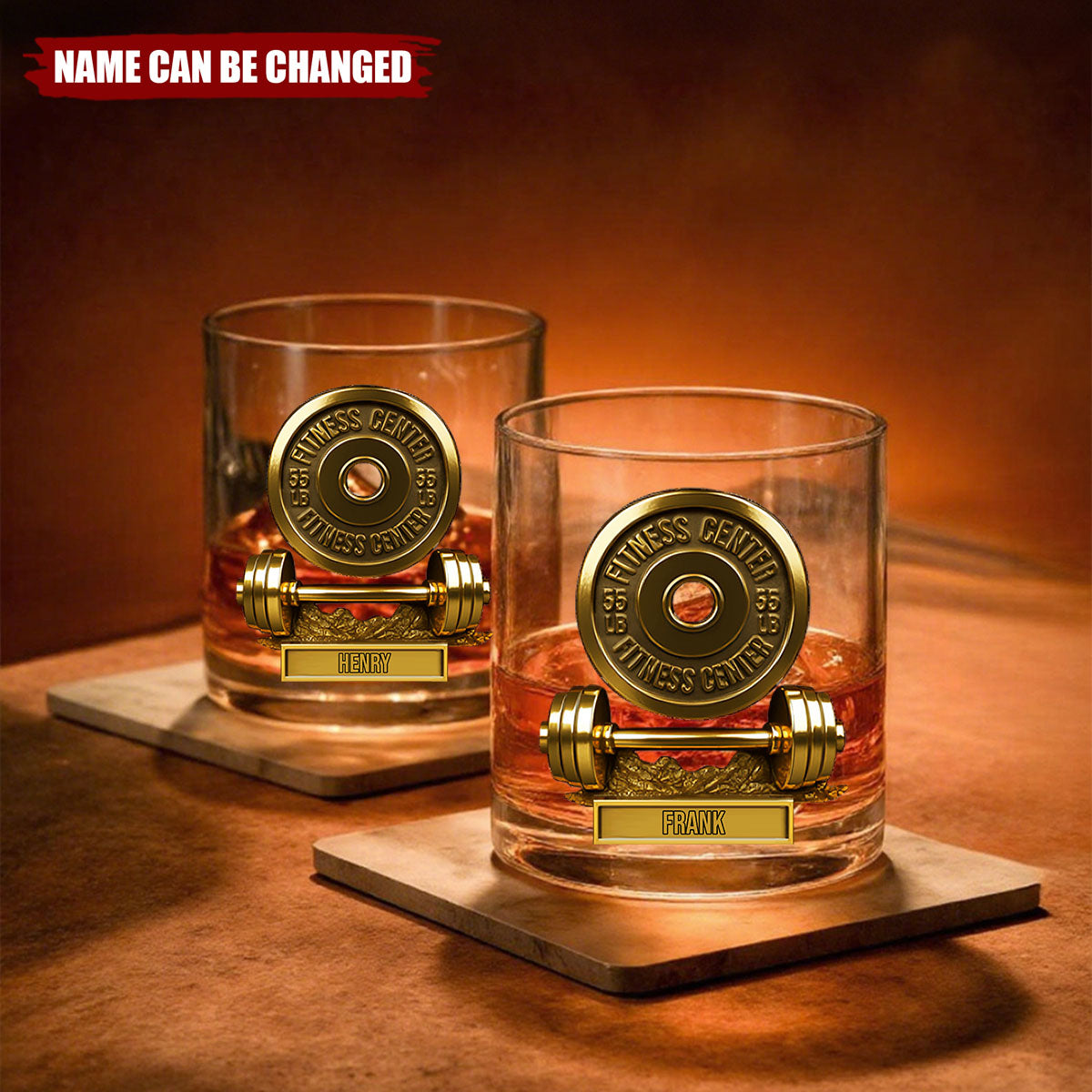 Personalized "No Pain No Gain" Whiskey Glass - Fitness Achievement Gift With Name,Celebrate Your Wins With Rugged Tribute