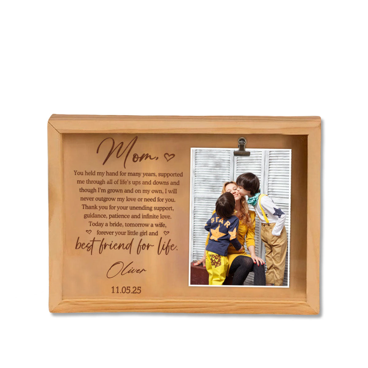 Forever Your Little Girl And Best Friend For Life - Personalized Frame Light Box, Mother's Day Gift for Mom