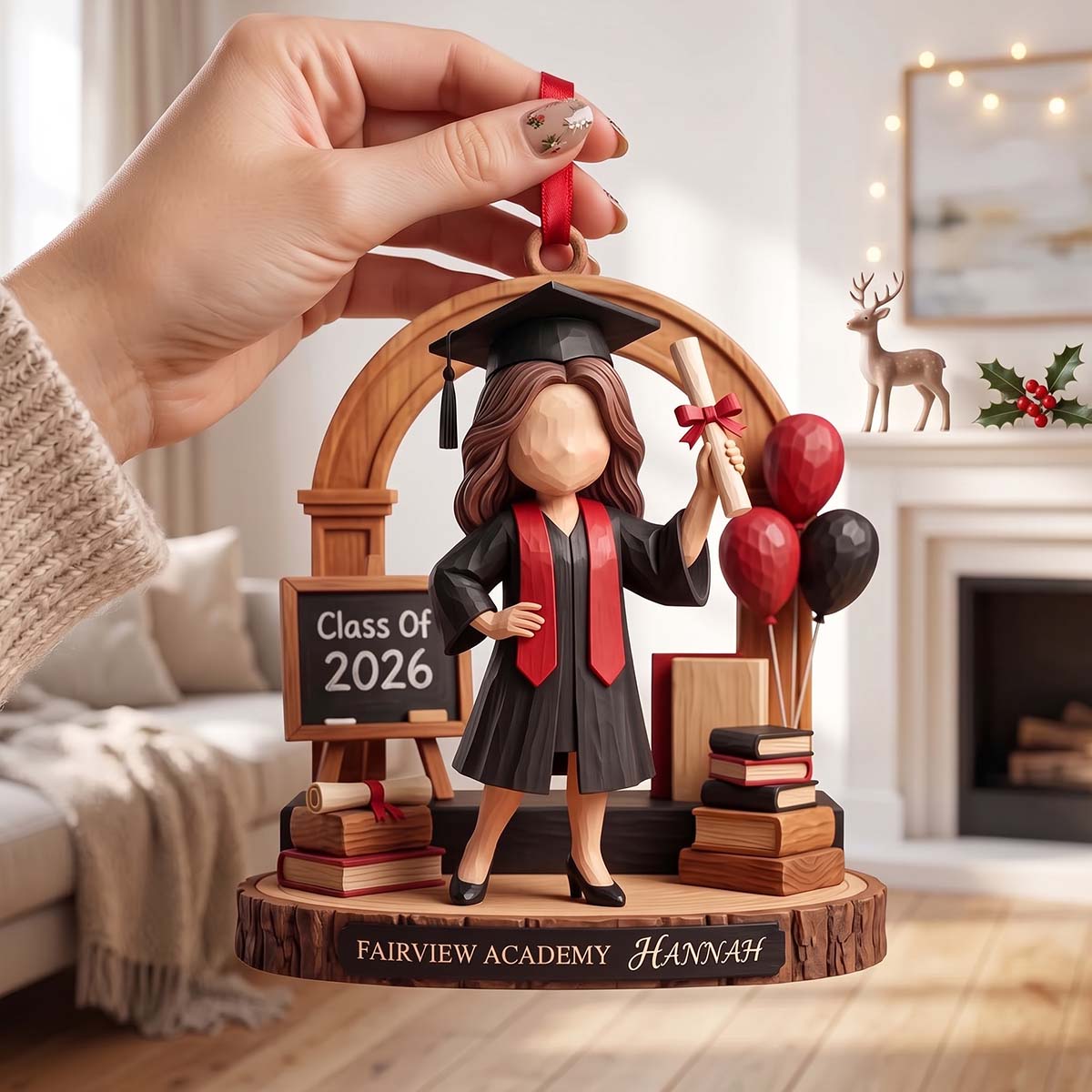 Senior Graduation Acrylic Ornament - Personalized Christmas Gifts For Graduates