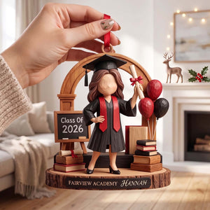 Senior Graduation Acrylic Ornament - Personalized Christmas Gifts For Graduates
