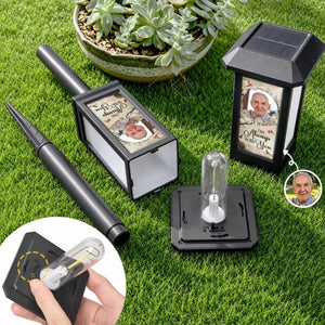 Personalized Memorial Solar Garden Light With Photo | Gone From Sight Sympathy Gift For Loss Of Love