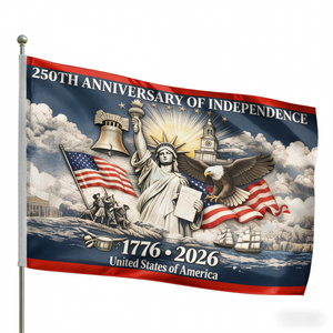 Personalized America 250th Anniversary House Flag With Name | Patriotic Gift For Family