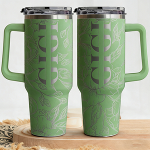 Personalized 40oz Large Capacity Insulated Tumbler With Kids' Names - Mother's Day Gift For Her