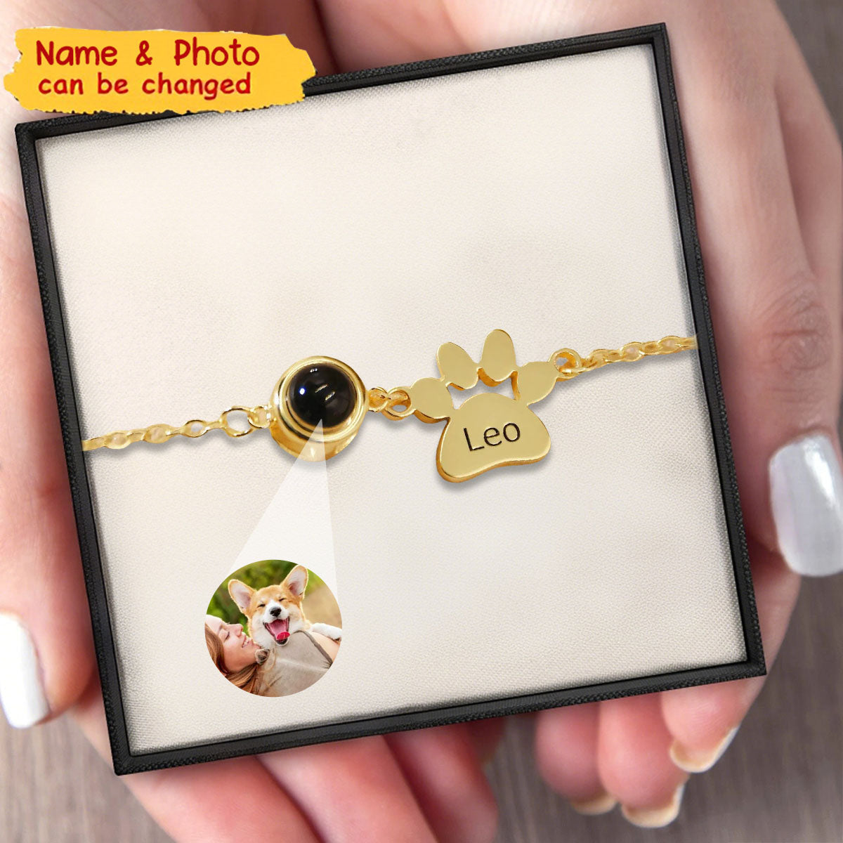 Personalized Pet Photo Bracelet - Photo & Name Customized, Christmas, Birthdays and Anniversaries Gift For Pets Lover