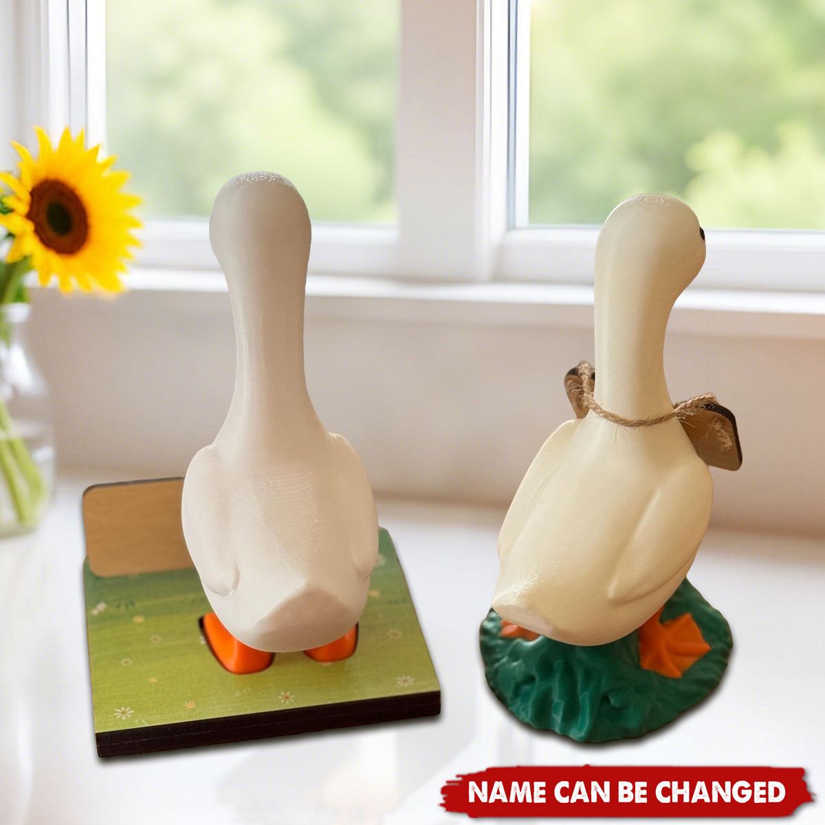 Personalized Emotional Support Desk Goose Buddy- Custom Name Sign | Funny Office Decor | Resin Figurine Stress Relief Gift