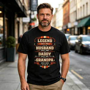 Personalized Classic Tee Legend Husband Daddy Grandpa Since Design - Unique Father's Day Gift