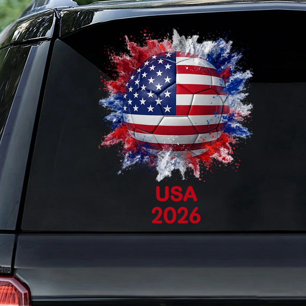 Customized Vibrant Splash Soccer Decal With Country Flag - Summer Tournament Gift For Soccer Lover