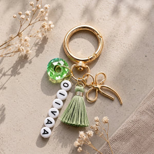 Personalized Name Keychain With Tassel Charm | Unique Gift For Best Friend