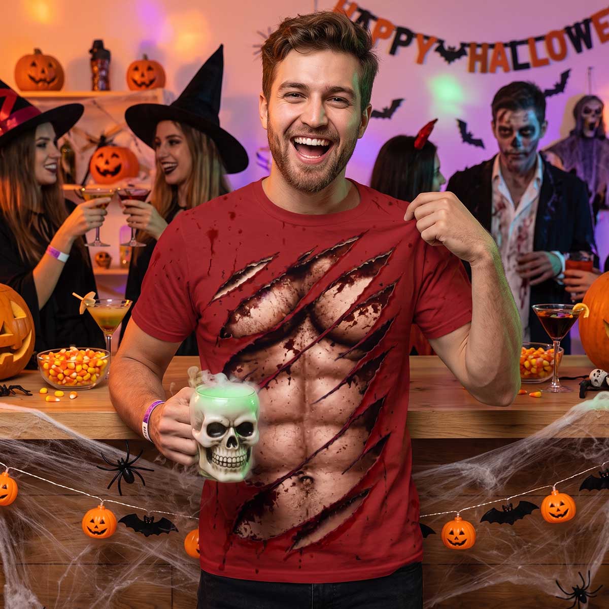 Personalized Zombie T-shirt - Halloween Gifts For Dad Husband Grandpa - Monster On Party Mode