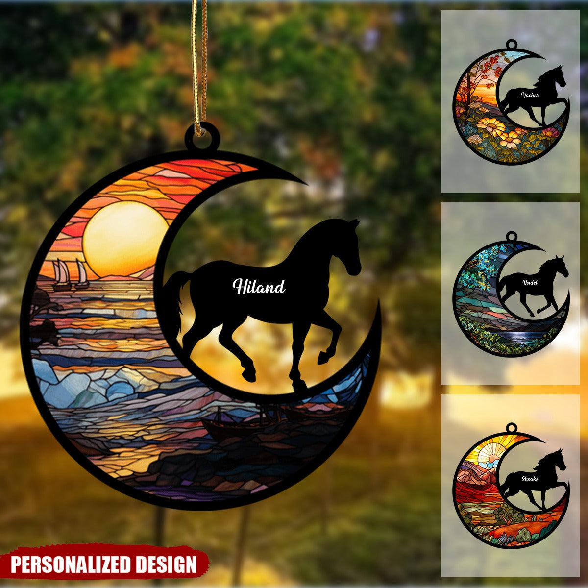 Personalized Pet Horse Loss Memorial Ornament