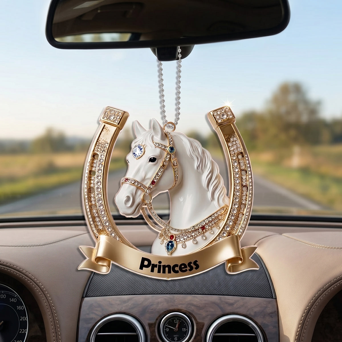Personalized Horseshoe Horse Acrylic Ornament Gift For Horse Lover