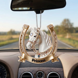 Personalized Horseshoe Horse Acrylic Ornament Gift For Horse Lover
