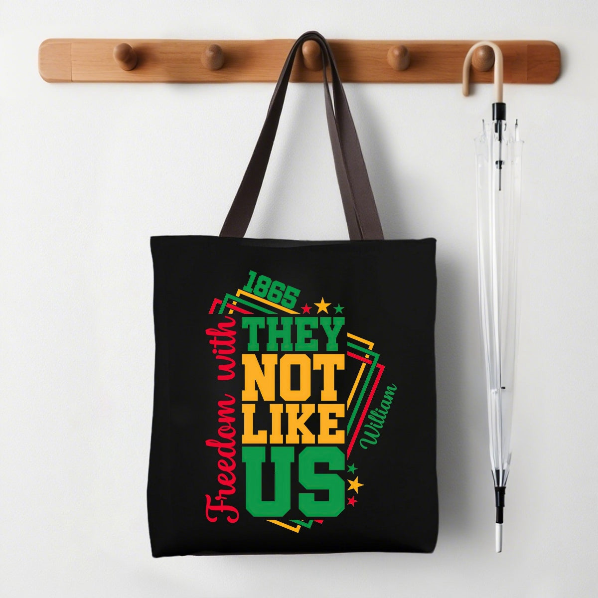 Personalized Tote Bag They Not Like Us Afro Juneteenth 1865 Independence Day