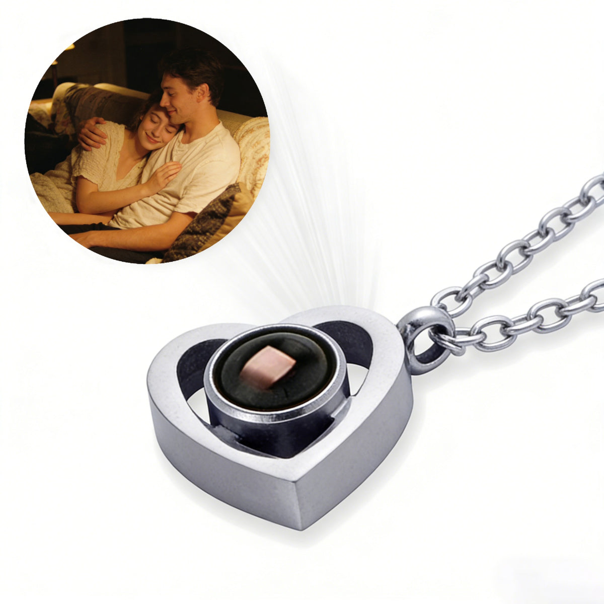 Personalized Vintage Heart-Shaped Photo Romantic Necklace With Picture - Valentine's Day Anniversary Gift For Wife Or Girlfriend