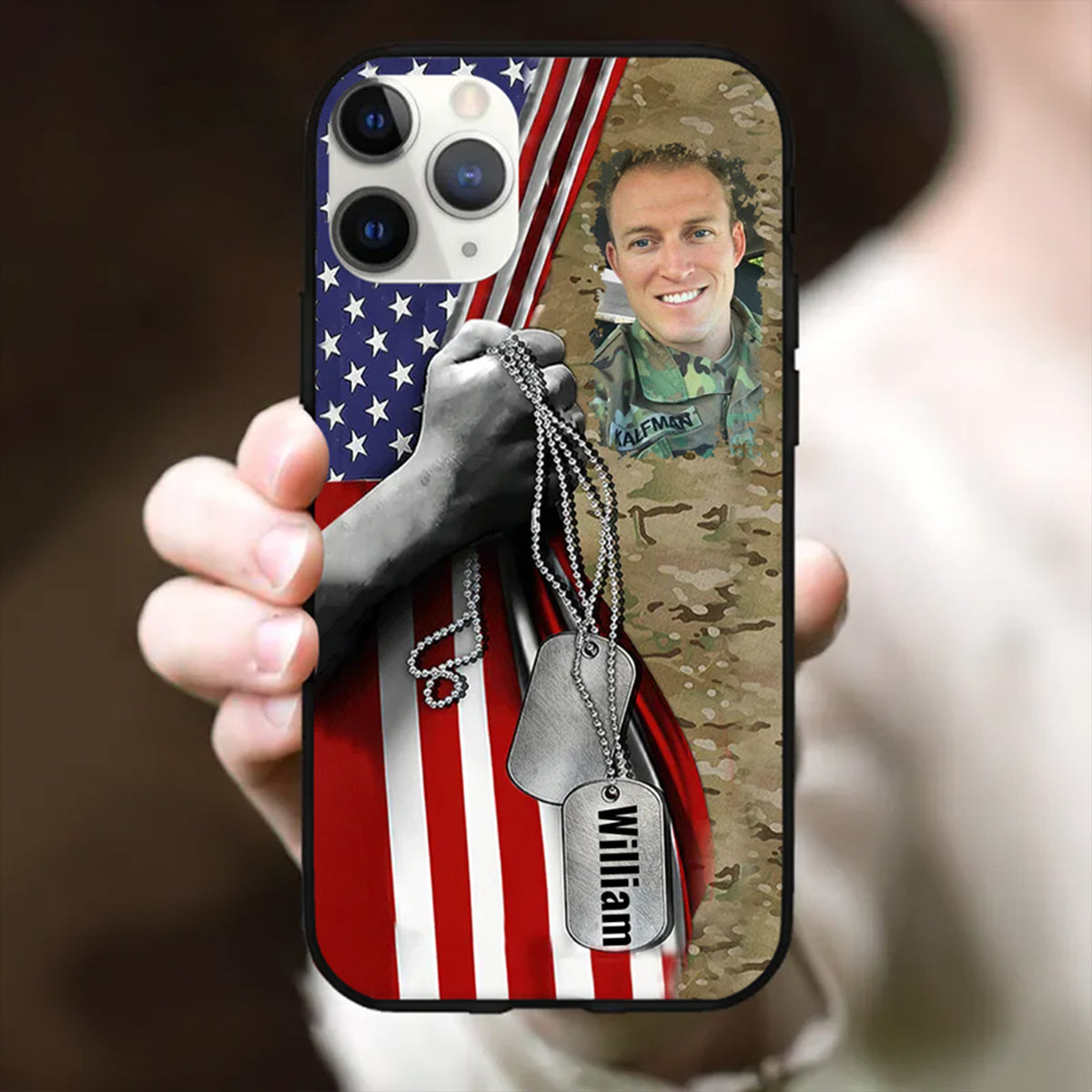 Personalized Phone Case Veteran Upload Image