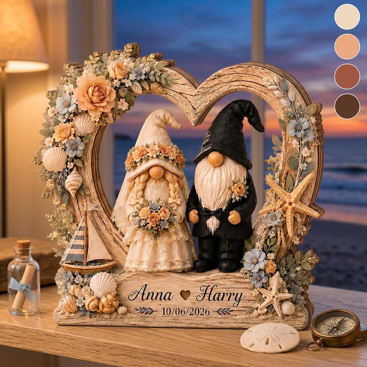 Personalized Couple Wedding Wooden Block | Anniversary Keepsake Decor For Newlyweds Couples