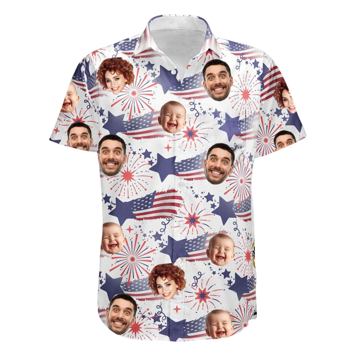 Personalized Photo Hawaiian Shirt Family Cute Face Summer Vibe