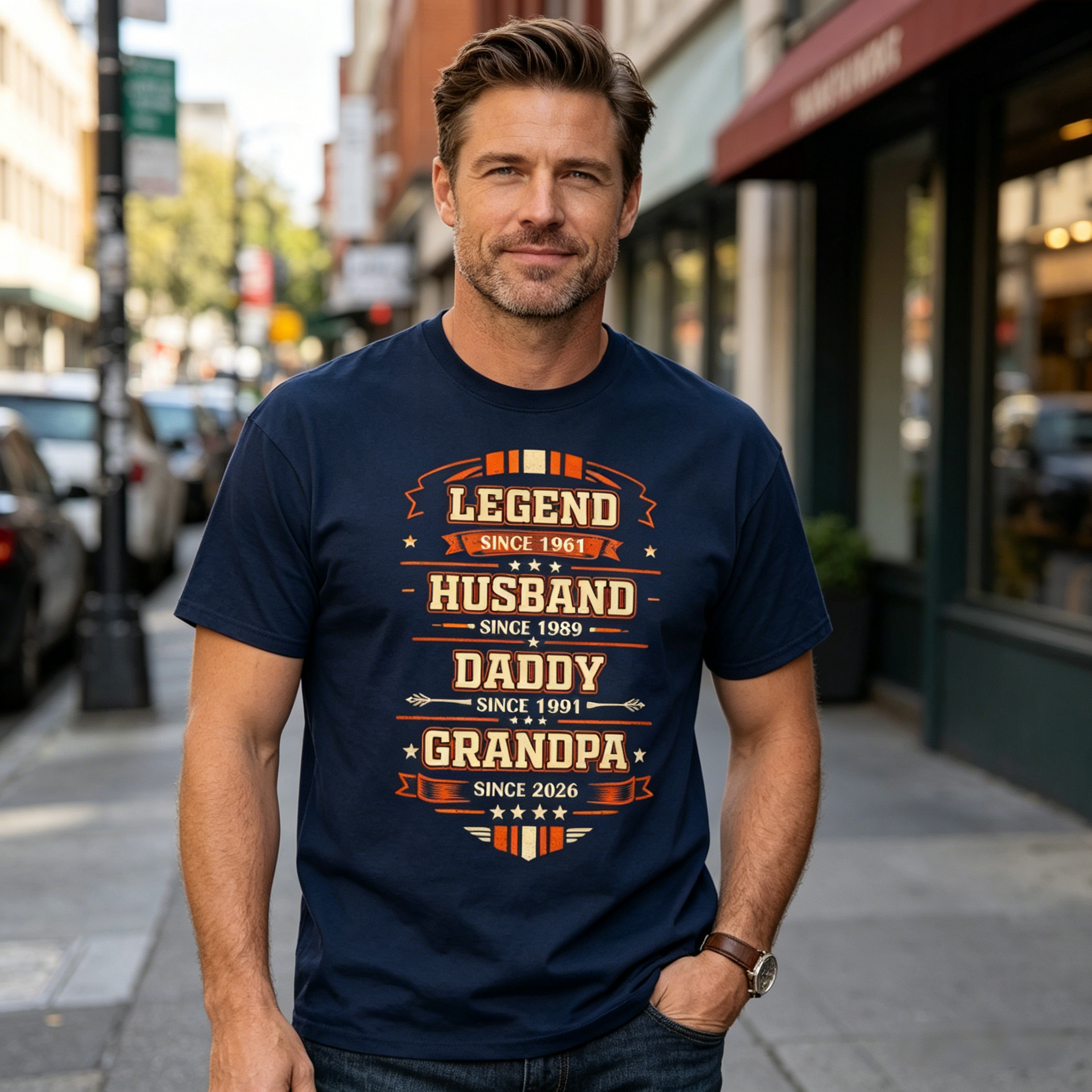 Personalized Classic Tee Legend Husband Daddy Grandpa Since Design - Unique Father's Day Gift For Papa