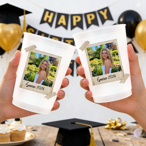Personalized Polaroid Photo Senior 2026 Cup - Graduation Party Decor For High School Grads