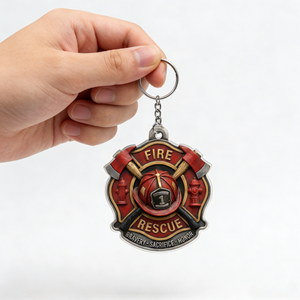 Fire Rescue Bravery Sacrifice Honor Keychain | Unique Gift For Firefighters and Rescue Team Members