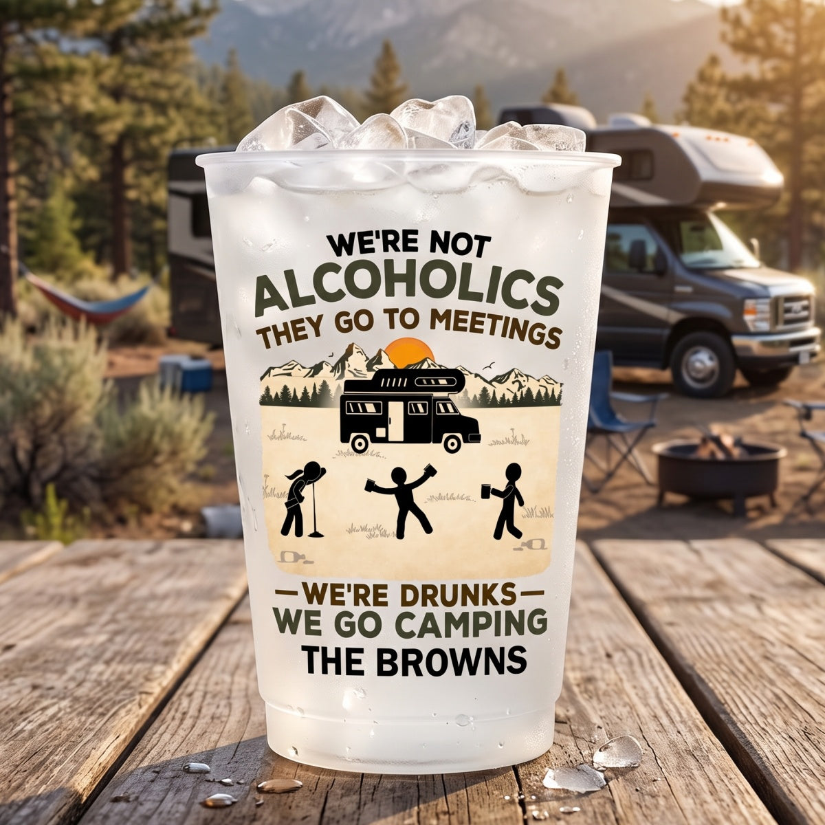 Personalized Wild And Free Camping Party Cups - Unique Gifts For Campers & RV Life
