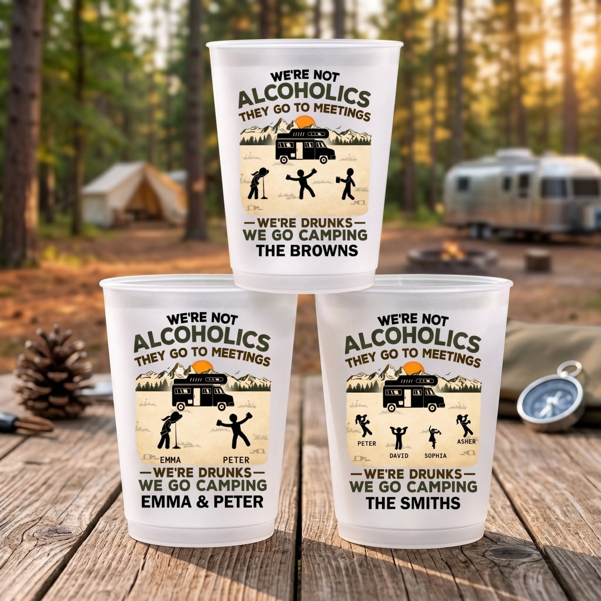Personalized Wild And Free Camping Party Cups - Unique Gifts For Campers & RV Life
