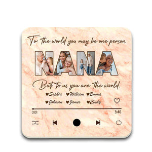 Custom Photo Mom To Me You Are The World Personalized Music Fridge Magnet,Mother's Day Gift