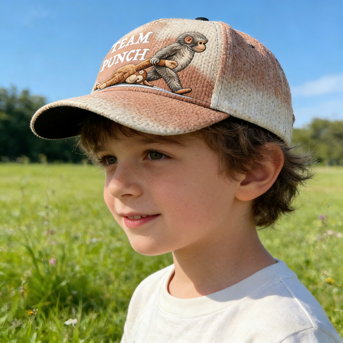 Team Punch  Monkey Lover Classic Cap —Streetwear Fashion Accessory Gift For Kids
