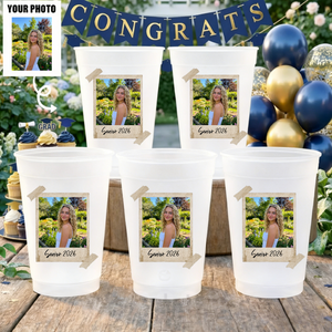 Personalized Polaroid Photo Senior 2026 Cup - Graduation Party Decor For High School Grads