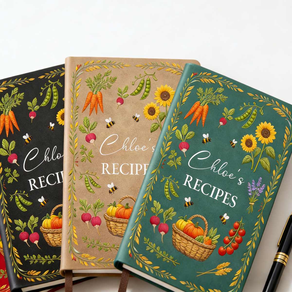 Personalized Handcrafted Rustic Style Leather Recipe Cooking Notebook With Name - Heartfelt Mother’s Day Gift For Mom & Grandma