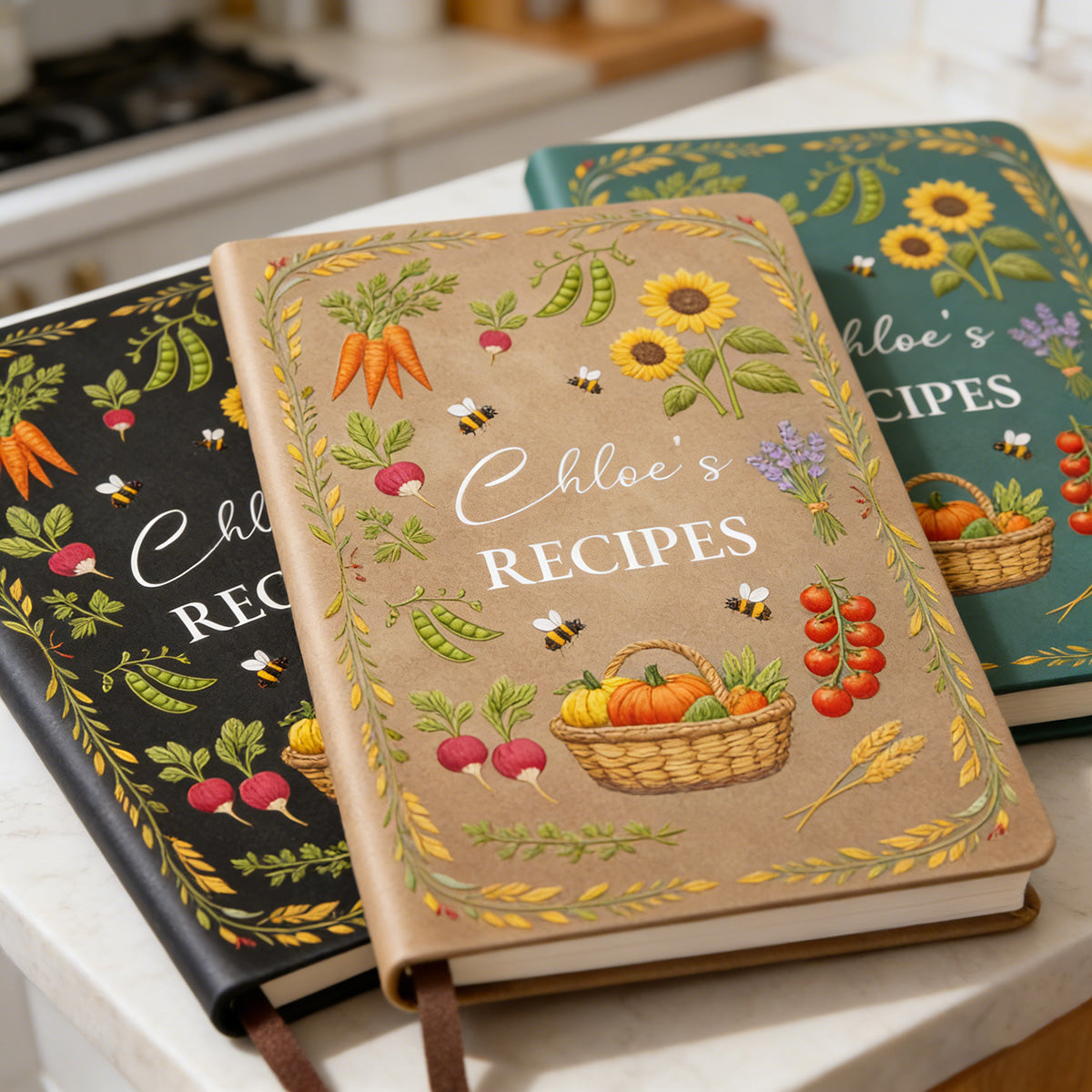 Personalized Handcrafted Rustic Style Leather Recipe Cooking Notebook With Name - Heartfelt Mother’s Day Gift For Mom & Grandma