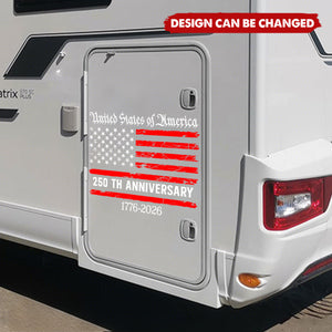 Personalized UV-Resistant American Flag Car Window Sticker With 250th Anniversary 1776-2026 Design - 2026 Independence Day Decor For Vehicle