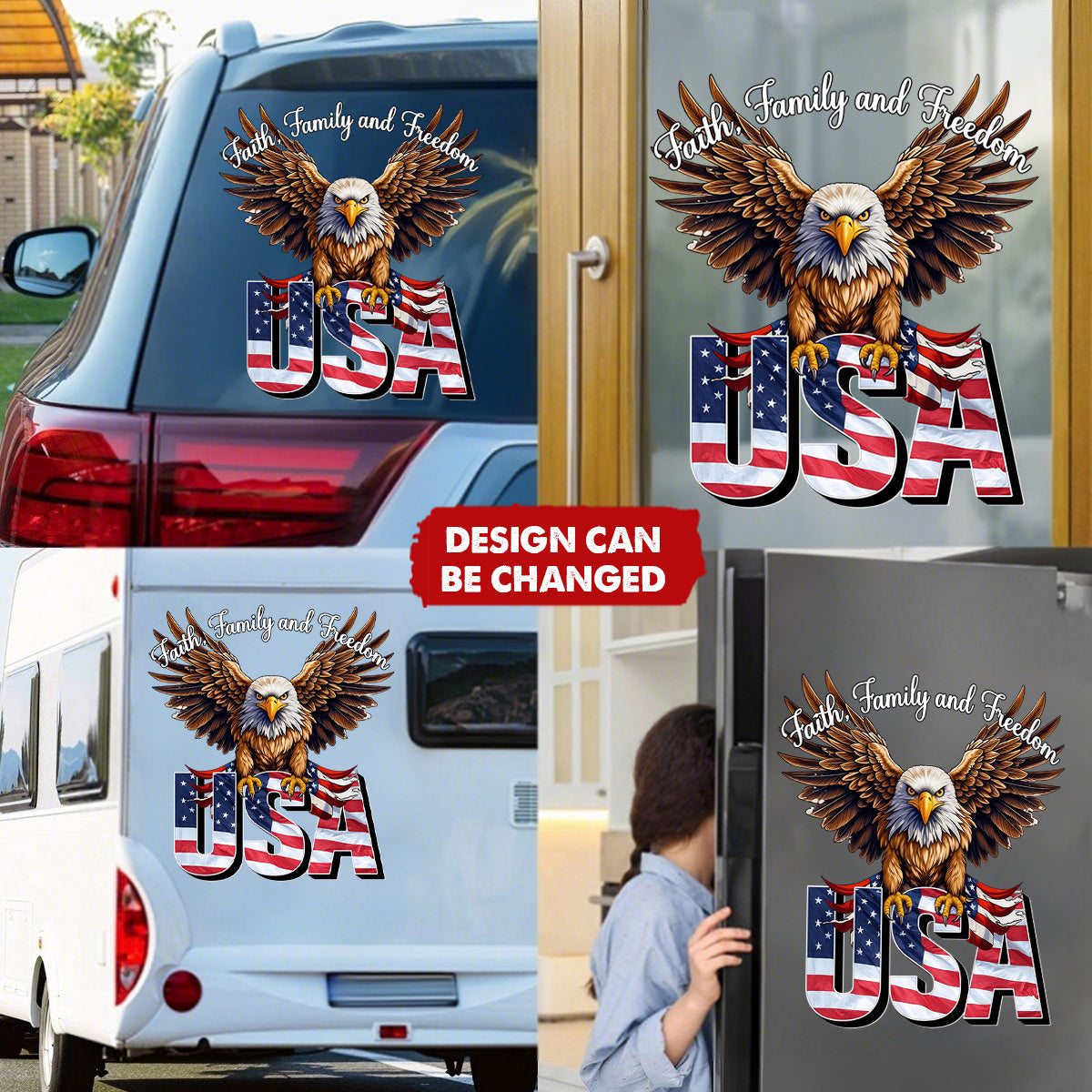 Personalized Patriotic Weatherproof Car Window Decal With USA 250th Anniversary Design - Commemorative Gift For Proud American Patriots