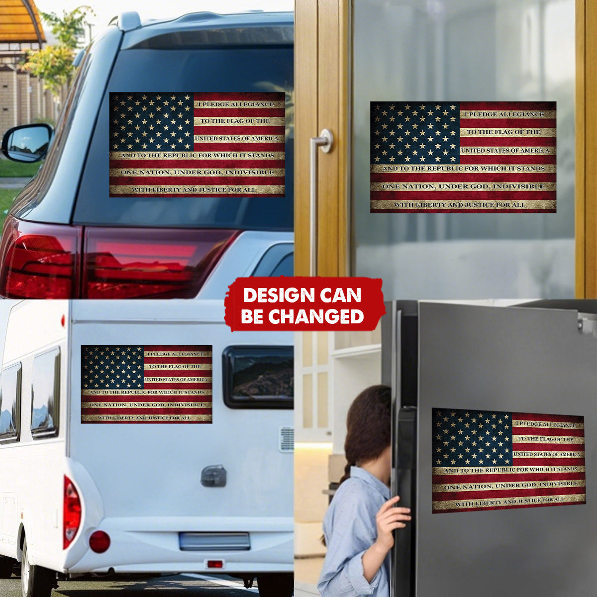 Personalized Anti-Fade Flag Window Car Decal With USA 250th Anniversary 1776-2026 Design - American Heritage Keepsake For Vehicle