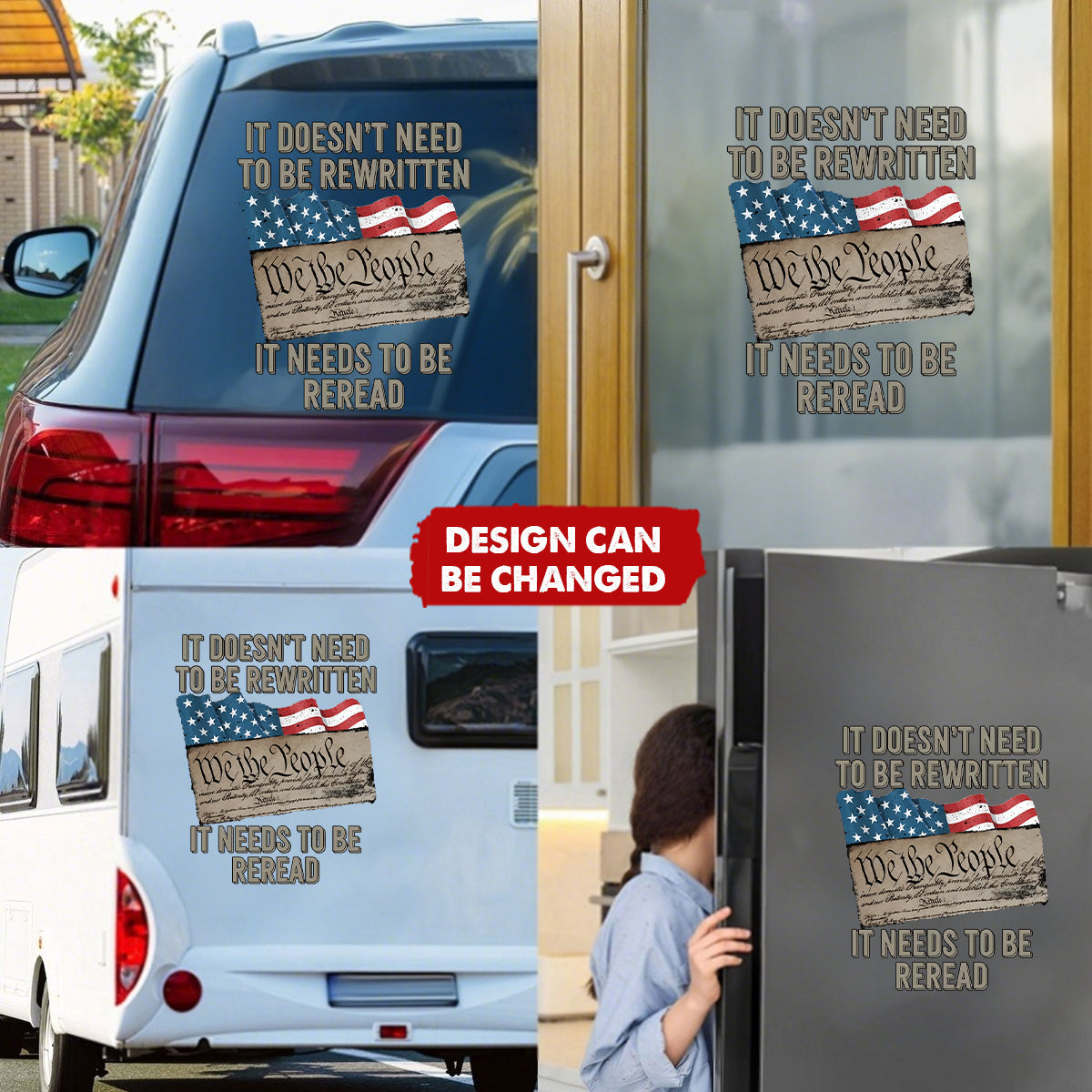 Personalized Patriotic Car Window Decal With United States 250th Anniversary 1776-2026 Design - Independence Day Decor For Vehicle