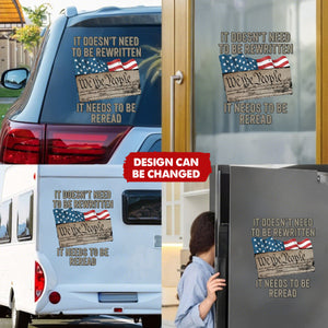Personalized Patriotic Car Window Decal With United States 250th Anniversary 1776-2026 Design - Independence Day Decor For Vehicle