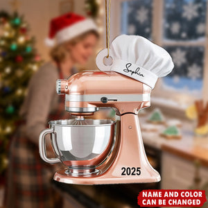 Personalized Baking Mixer Lights Christmas Ornament With Name & Year | Ideal Gift For Baker Pastry Chef