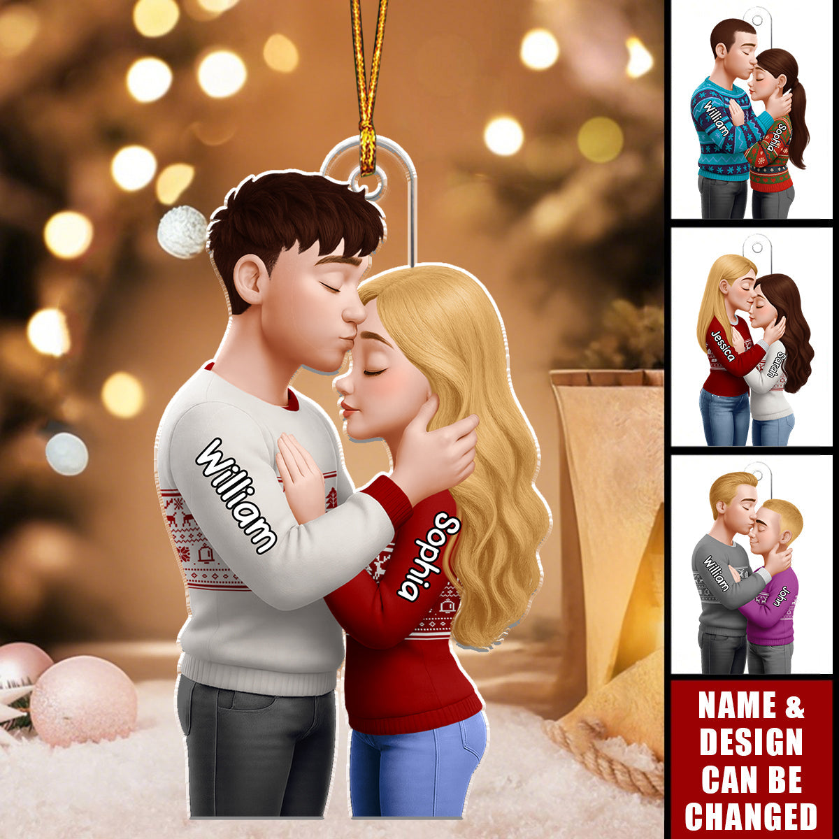 From Our First Kiss Till Our Last Breath - Personalized Christmas Acrylic Ornament