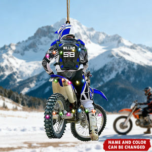 Personalized Off-Road Vehicle Acrylic Ornament With Name & Number - Xmas Tree Decor For Racers Motocross Lover