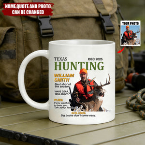 Personalized "Wild at Heart" Ceramic Coffee Mug With Name & Photo & Quote & Date & State | Durable Birthday Gift For Explorer Outdoorsman Dad