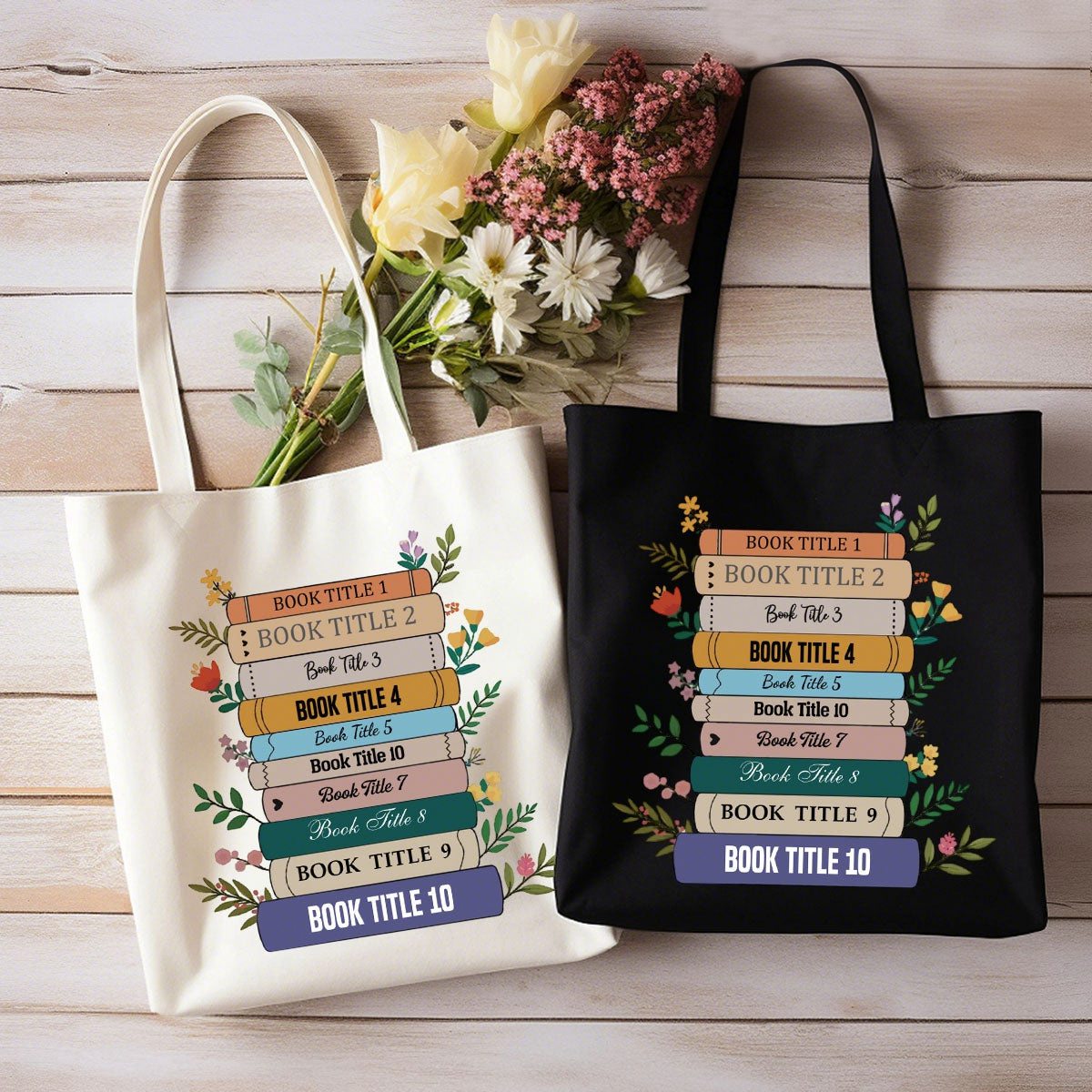 Custom Book Tote Bag Bookish - Personalized Tote Bag