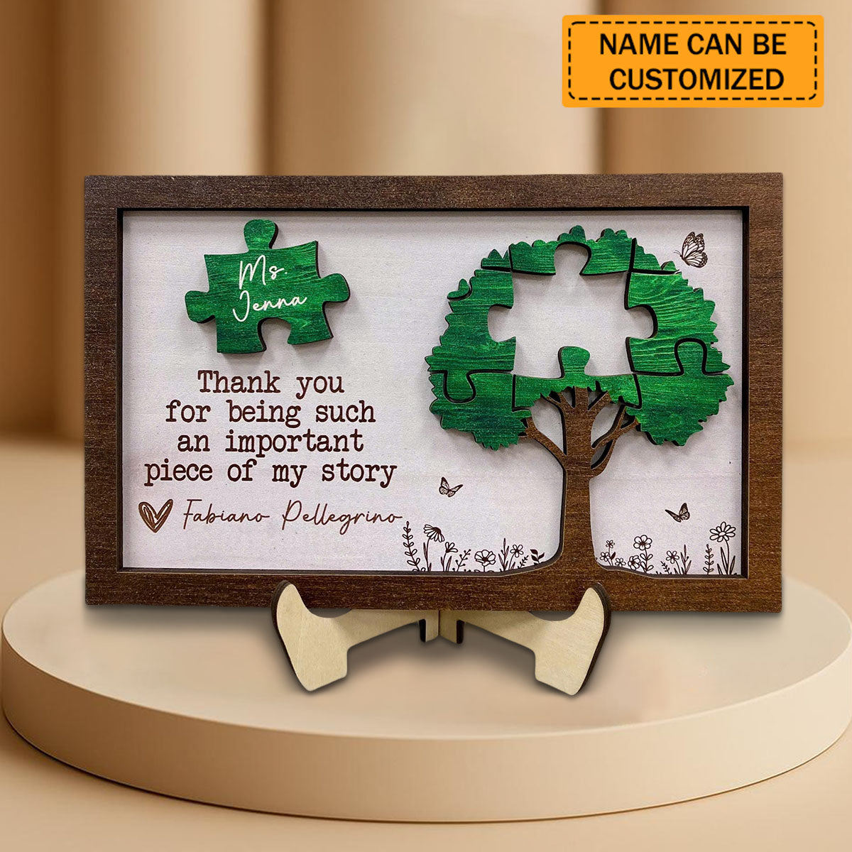 Custom Teacher Appreciation Gifts - Personalized 2-Layer Wooden Plaque