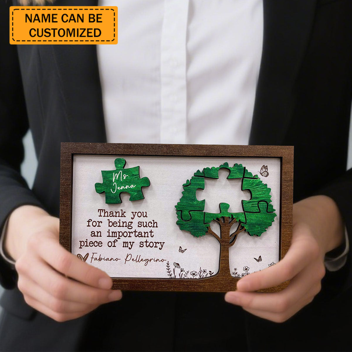 Custom Teacher Appreciation Gifts - Personalized 2-Layer Wooden Plaque