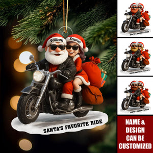 Personalized Acrylic Harley-style Motorcycle Couple Decoration - Christmas Tree Decorations Perfect for Motorcycle Rider