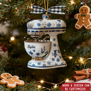 Personalized Acrylic Mixer Ornament With Name - Christmas Gift for Home Chef/Foodie/Cooking Lover