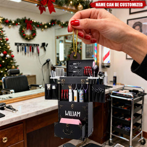 Personalized Hairdresser Tool Case Acrylic Ornament With Name | Hair Stylist Christmas Decoration – Gift For Hairdresser