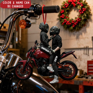 Personalized Motorbike Couple Acrylic Ornament With Name & Bike Color - Christmas Anniversary Gift For Rider Motorcycle Lovers