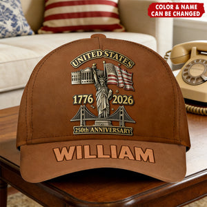 Personalized USA 250th Anniversary Classic Patriot Cap With Name & 1776-2026 Design - Creative Independence Day Gift For Men & Patriots