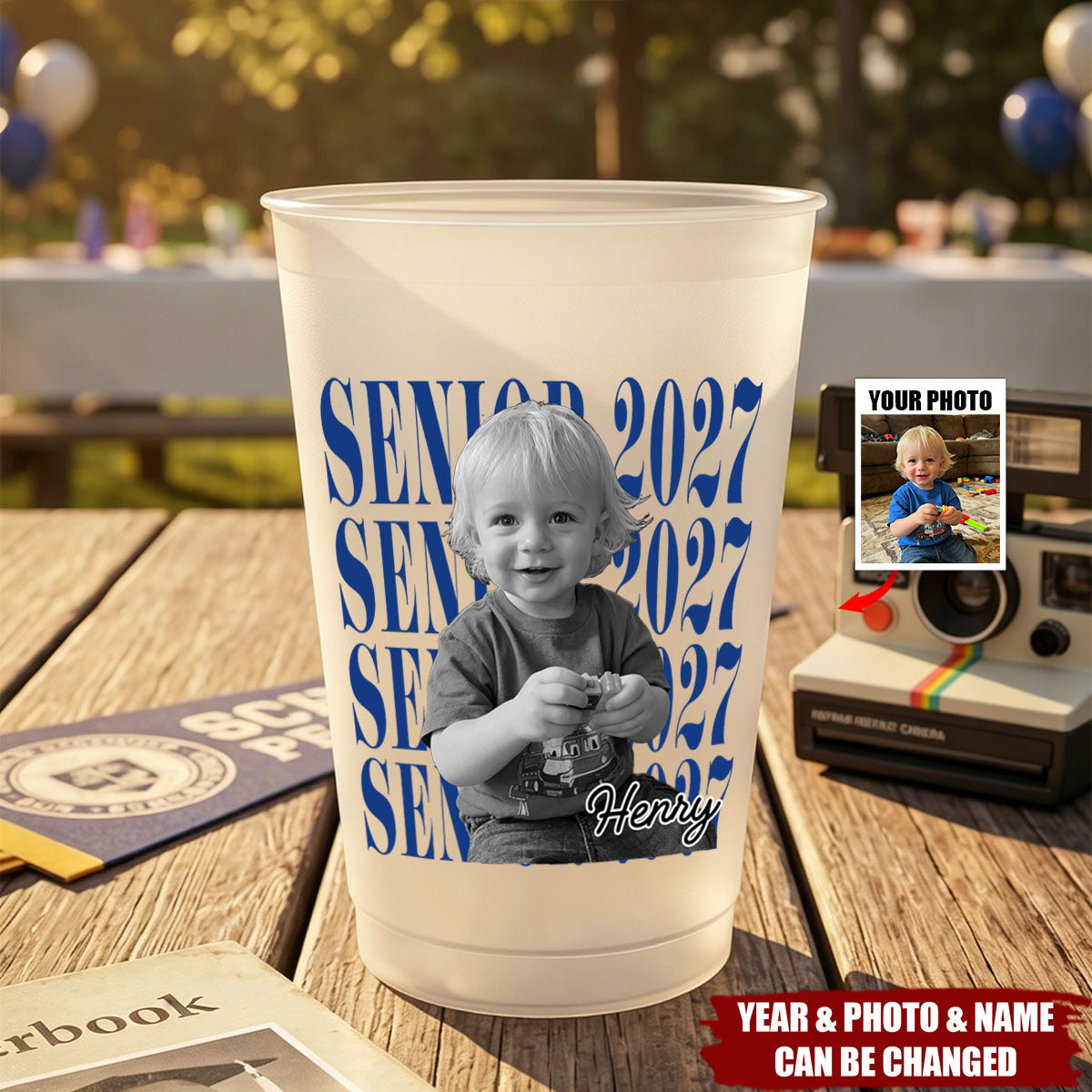 Senior Custom Vintage Photo - Personalized Cups