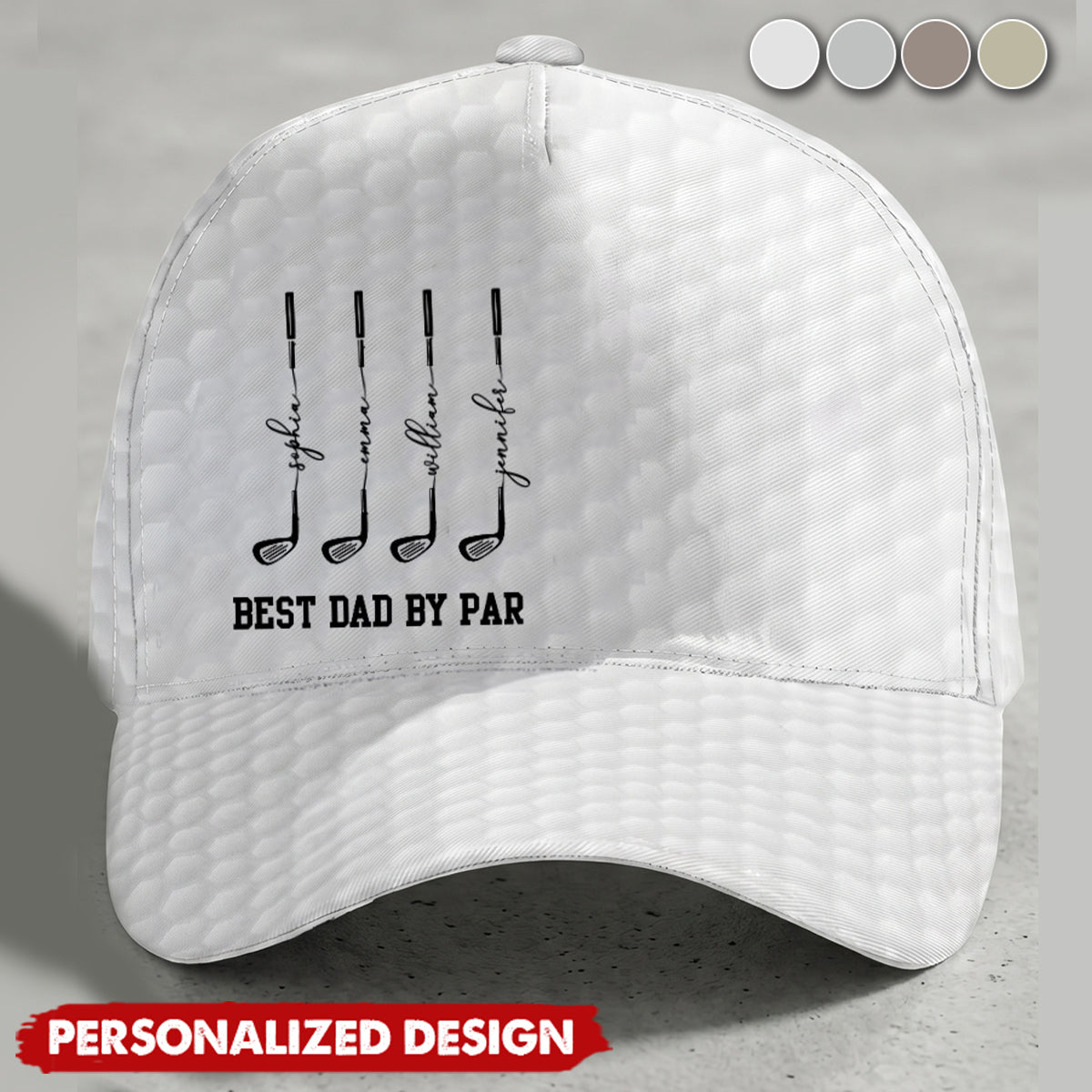 Personalized Cap Best Dad By Par Best Grandpa By Par - Father's Day Gifts